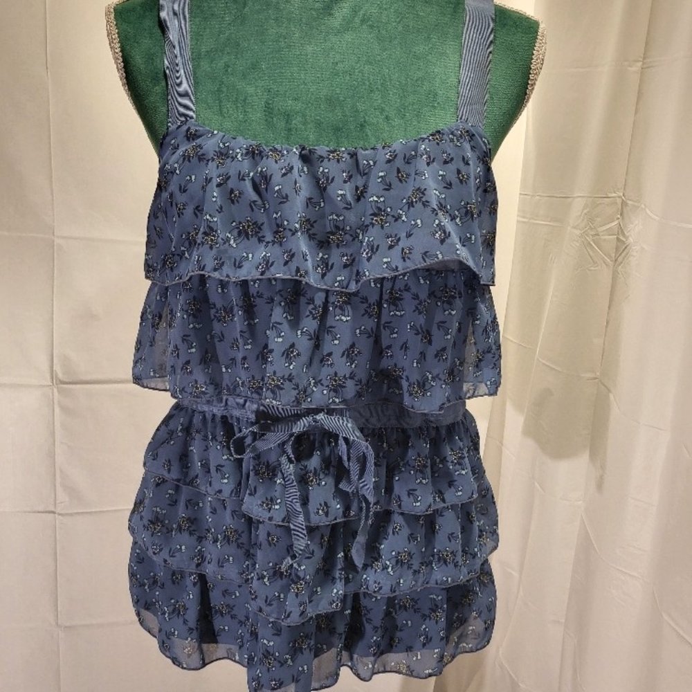 💙🪻Lauren Conrad Ditsy Floral Layered Tank M
